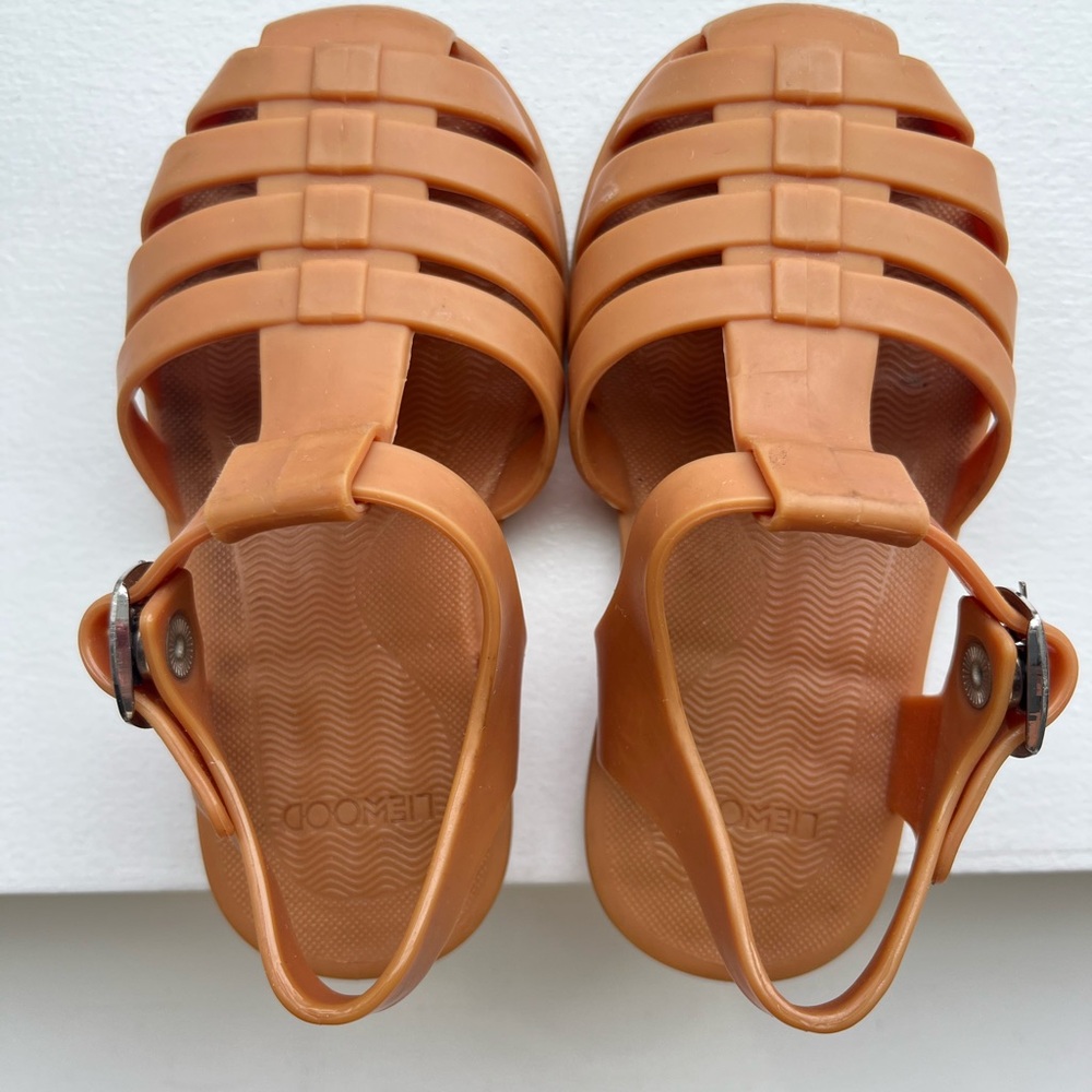 Chic Orange Strappy Sandals